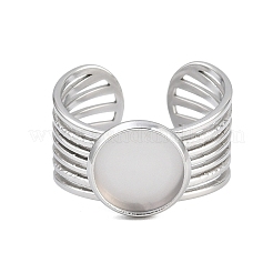 304 Stainless Steel Cuff Ring Components&nbsp;SA-CBA82C8-03B-P
