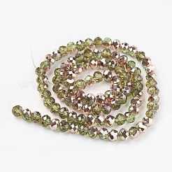 Electroplate Transparent Glass Beads Strands&nbsp;EGLA-A034-T6mm-N03