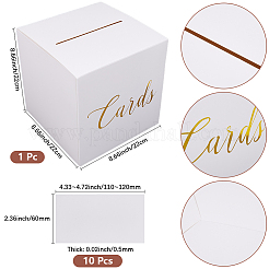 1 Set Square Printed Cardboard Boxes for Wedding Cards&nbsp;CBOX-SP0001-01B