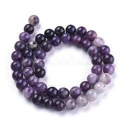 Natural Lepidolite/Purple Mica Stone Beads Strands&nbsp;X-G-K415-8mm