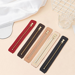 5Pcs 5 Colors PU Leather Bag Zipper&nbsp;PURS-CL0001-35
