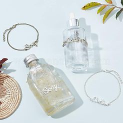 8Pcs 4 Style Zinc Alloy Link Bracelets&nbsp;BJEW-OC0001-06