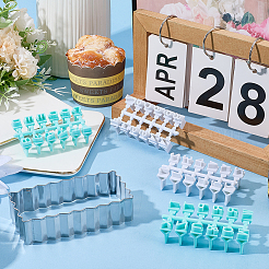 1 Bag Letters & Numbers PP Plastic Cookie Stamps&nbsp;DIY-SC0033-90