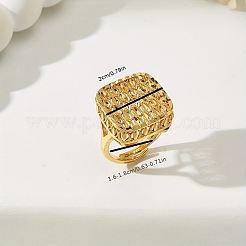 Hollow Square Brass Open Cuff Rings for Women&nbsp;TF4137