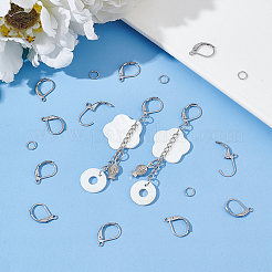 40Pcs 201 Stainless Steel Leverback Earrings Findings&nbsp;STAS-UN0041-84