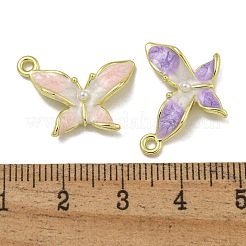 Rack Plating Alloy Enamel Pendants&nbsp;PALLOY-F312-13G