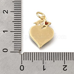 Brass Micro Pave Cubic Zirconia Pendants&nbsp;KK-F899-12G