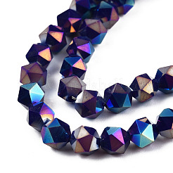 Electroplate Opaque Glass Beads Strands&nbsp;X-EGLA-T019-05J
