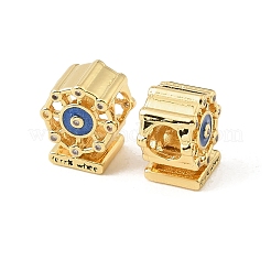 Brass Micro Pave Clear Cubic Zirconia European Beads&nbsp;CU-CBA9CBD-09G
