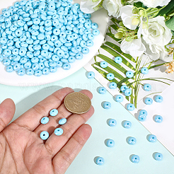 500Pcs UV Plating Opaque Acrylic Beads&nbsp;MACR-PA0001-47C
