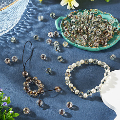 100Pcs Crackle Transparent Glass Beads Strands&nbsp;GLAA-TA0004-11C