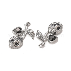 Alloy Glass Pendants&nbsp;PALLOY-P291-10B-01