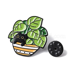 Cat Hiding in Bonsai Enamel Pins&nbsp;JEWB-B032-02EB-02