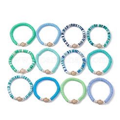 12Pcs 12 Style Synthetic Turquoise Tortoise Stretch Bracelets Set&nbsp;BJEW-JB10097