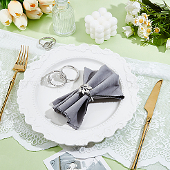 60Pcs Christmas Theme Alloy Leaf Napkin Rings&nbsp;AJEW-PB0001-03P