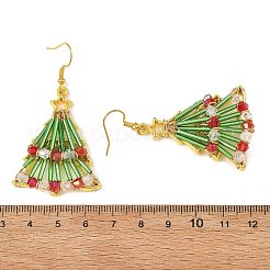 Christmas Glass & Alloy Dangle Earrings&nbsp;EJEW-JE07527