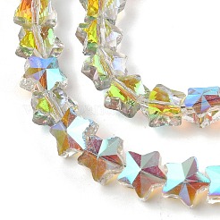 Electroplate Transparent Glass Beads Strands&nbsp;EGLA-U004-03A-HP02