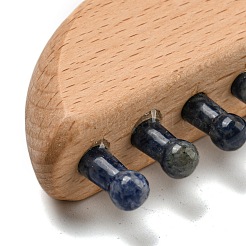 Natural Blue Spot Jasper Scalp Massager&nbsp;AJEW-G058-01E