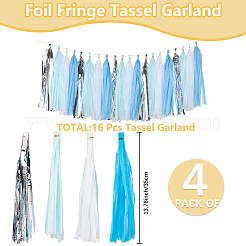 Tissue Paper Tassels Garland&nbsp;AJEW-WH20006-110B