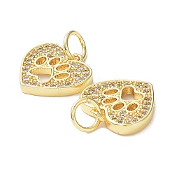 Brass Micro Pave Cubic Zirconia Pendants&nbsp;KK-R148-01G