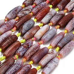 Dyed & Heated Natural Fire Crackle Agate Beads Strands&nbsp;GG-CBAB9C6-A02-01