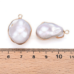 Electroplated Natural Keshi Pearl Pendants&nbsp;PEAR-S019-05D-02