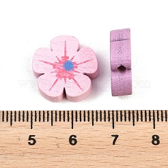 80Pcs Spray Painted Natural Maple Wood Beads&nbsp;WOOD-YW0001-41