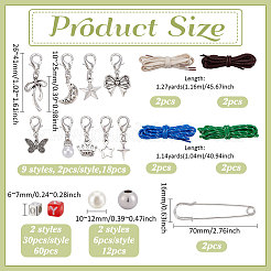Polyester Cord Shoelace & Iron Brooches&nbsp;HJEW-PH02347