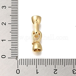 Brass Fold Over Clasps&nbsp;KK-H480-14G