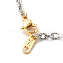 Two Tone 304 Stainless Steel Cable Chains Necklaces&nbsp;NJEW-JN03610
