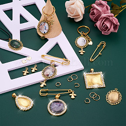 DIY Geometry Charm Brooch Making Kit&nbsp;DIY-FW0001-28