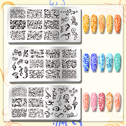 Stainless Steel DIY Nail Art Templates&nbsp;MRMJ-WH0092-062