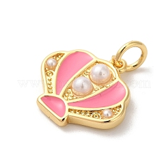 Rack Plating Brass Enamel Pendants&nbsp;KK-Z056-35G-03