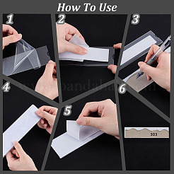 Self Adhesive Acrylic Wall Sign Holder Frame&nbsp;FIND-WH0435-08