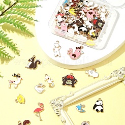 60Pcs 15 Styles Alloy Enamel Pendants&nbsp;FIND-FS0002-77