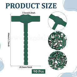 90Pcs Iron PP Plastic Brooch Base Settings&nbsp;FIND-ME0003-53