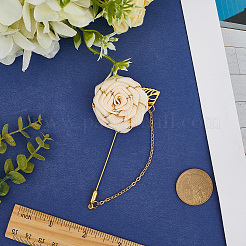 Flower Polyester Ribbon Brooches&nbsp;JEWB-WH20006-02B
