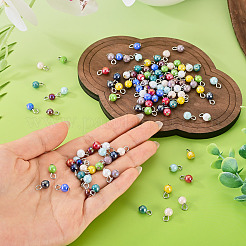 110Pcs 11 Style Glass Pendants&nbsp;PALLOY-TAC0305