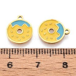 304 Stainless Steel Enamel Charms&nbsp;STAS-T065-61G-2