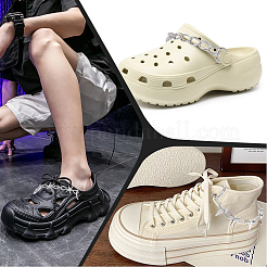 3Pcs 3 Styles Alloy Boot Strap Chains&nbsp;FIND-CY0001-16