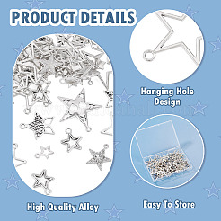 84Pcs 14 Styles Tibetan Style Zinc Alloy Pendants&nbsp;FIND-TA0009-55