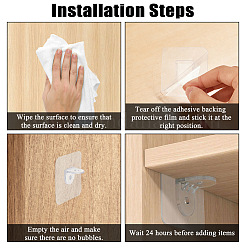 Transparent Adhesive Plastic Wall Hook&nbsp;AJEW-WH0752-793