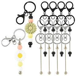 15Pcs Alloy Beadable Keychain Bar Keychains&nbsp;KEYC-FS00048