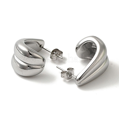 304 Stainless Steel Teardrop Stud Earrings for Wome&nbsp;EJEW-S237-04