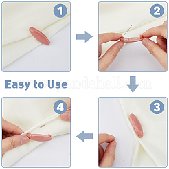 4 Box 4 Colors Plastic Blank Oval Scarf Safety Pins&nbsp;FIND-FH0006-55