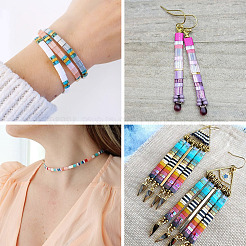 200Pcs 10 Styles 2-Hole Mixed Styles Glass Seed Beads&nbsp;SEED-TA0001-30