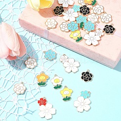 28Pcs 10 Styles Alloy Enamel Pendants&nbsp;ENAM-FS0002-16