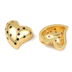 Brass Micro Pave Cubic Zirconia Beads&nbsp;KK-F908-10G
