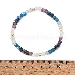 Natiral Mixed Gemstone & Electroplate Non-magnetic Synthetic Hematite Beads Stretch Bracelets for Women&nbsp;BJEW-JB14066
