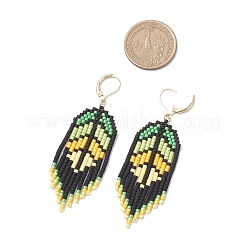 Handmade Glass Seed Beads Dangle Earrings&nbsp;EJEW-MZ00561-02